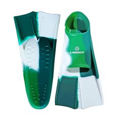 Ласты укороченные силиконовые Larsen F635 Green White 42-44