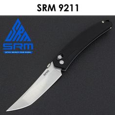 Складной нож SRM 9211 черный 211.6мм (клинок 90.6мм)