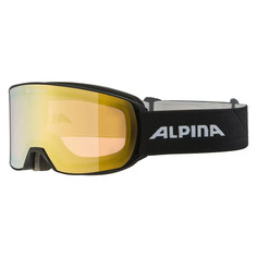 Очки Горнолыжные Alpina Nakiska Qv Black Matt/Qv Gold S2 (Б/Р) 2023-24