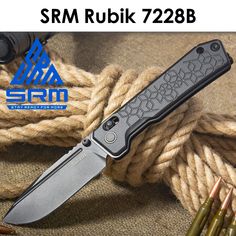 Складной нож SRM 7228B-AB черный 207мм (87мм клинок)