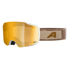 Маска Горнолыжная Alpina Taos Q-Lite White-Earth Matt/Q-Lite Gold S2 (M) 2024-25