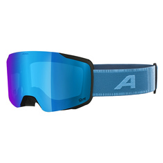 Маска Горнолыжная Alpina Taos Q-Lite Black-Smoke-Blue Matt/Q-Lite Blue S2 (M) 2024-25