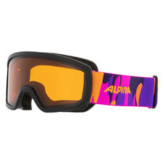 Маска Горнолыжная Alpina Scarabeo Jr. Black-Pink Matt/Orange S2 (Б/Р) 2024-25