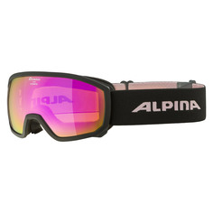 Маска Горнолыжная Alpina Scarabeo Jr. Q-Lite Black-Rose Matt/Q-Lite Rose Sph. S2 (Б/Р)