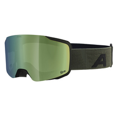Маска Горнолыжная Alpina Taos Q-Lite Black-Olive Matt/Q-Lite Green S2 (M) 2024-25