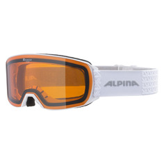 Маска Горнолыжная Alpina Nakiska White Matt/Orange S2 (M) 2024-25
