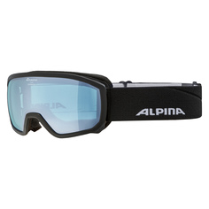 Маска Горнолыжная Alpina Scarabeo Jr. Q-Lite Black-Blue Matt/Q-Lite Blue Sph. S2 (Б/Р)