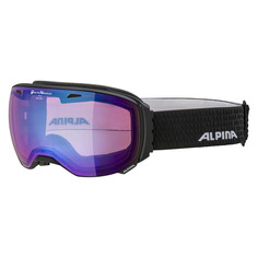 Маска Горнолыжная Alpina Big Horn Qv Black Matt/Qv Blue Sph. S2 (L) 2024-25
