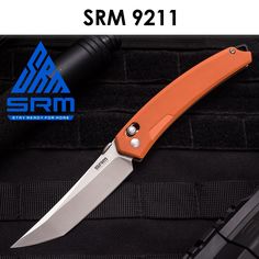 Складной нож SRM 9211-GJ оранжевый 211.6мм (90.6 мм клинок)