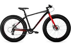 Велосипед FORWARD BIZON 26 (26" 8 ск. рост. 18") 2020-2021, черный/красный, RBKW1W668003
