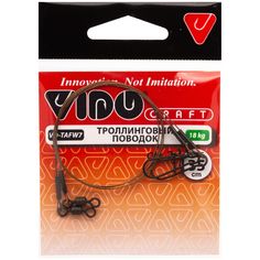 Поводок для троллинга 2 шт Vido Craft 1х7 AFW, 0.38 мм, 18 кг, 35 см