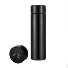 Умный термос DeU’s Smart Cup,с lCD дисплеем температуры,термобутылка, 500мл, сталь, чёрный