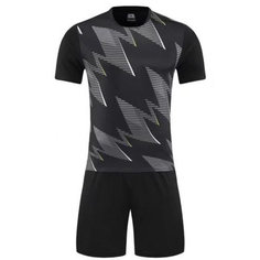 Форма футбольная 6205 black/grey/lime (футболка, шорты) S (160-170 см) Larsen