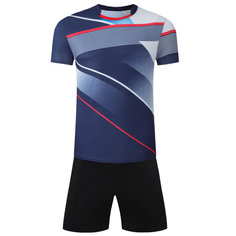 Форма волейбольная 6206 white/black/blue/red (футболка, шорты) M (160-165 см) Larsen