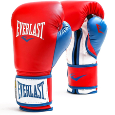 Перчатки тренировочные Everlast Powerlock PU 10oz красно-синие, 1 пара