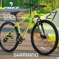 Велосипед FOXX CAIMAN 27.5" 2024 18" зеленый