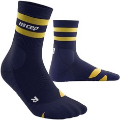 CEP HIKING 80S MID CUT COMPRESSION SOCKS W Компрессионные носки женские т-син/Желтый 4