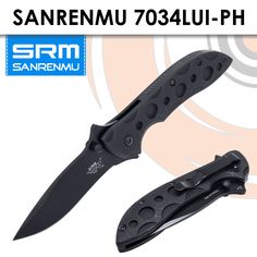 Туристический нож Sanrenmu 7034LUI-PH Черный 165мм (69мм клинок)
