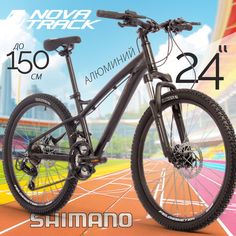 Велосипед NOVATRACK 24" TORNADO HD алюм. рама 13", черный, 21-скор. TY200/TS38/TY300