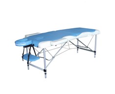 Массажный стол DFC NIRVANA Elegant DELUXE 186х70х5см,алюм.ножки,голубой/бежевый TS2010_TB2