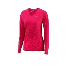 Womens Mid Weight Print V Neck, термотоп (64) роз, L Mizuno