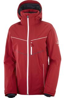 Куртка Горнолыжная Salomon Brilliant Jkt Womens Red Chili/White (Us:s) 2022-23