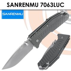 Складной нож SanRenMu 7063LUC-LK серый 157мм (66.6 клинок)