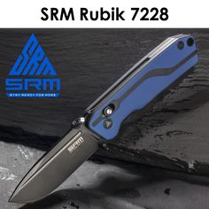 Складной нож SRM 7228-GI синий 168мм (68мм клинок)