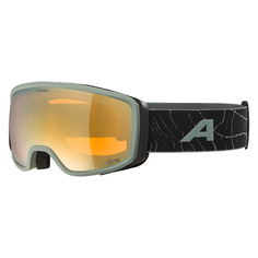 Маска Горнолыжная Alpina Bivio Q-Lite Willow-Green Matt/Q-Lite Gold S2 (S) 2024-25