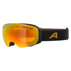 Маска Горнолыжная Alpina Granby Q-Lite Black-Gold Matt/Q-Lite Red Sph. S2 (M) 2024-25