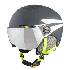 Шлем Детский Alpina Zupo Visor Q-Lite Charcoal-Neon Matt (См:51-55) 2024-25