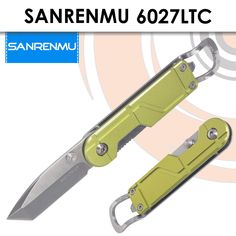 Складной нож SanRenMu 6027LTC-LP зеленый 154мм (51мм клинок)