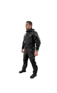 Костюм горка 6 весна лето / черный мультикам 56-58/176-182 ГОРЕЦ