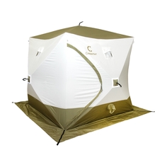Палатка зимняя куб СЛЕДОПЫТ Premium Long 2,35х2,0 м, S по полу 4,7 кв.м, PF-TW-39