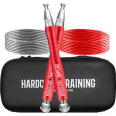 Скоростная скакалка Hardcore Training Premium Adjustable Speed Rope красная