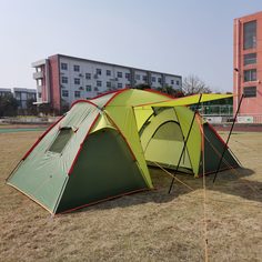 Палатка туристическая MirCamping 2 слойная, 4 местная, 2 комнатная 215х(155+120+155)х170см