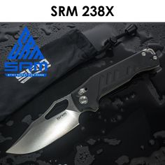 Складной нож SRM 238X-GB черный 212мм (клинок 92мм)
