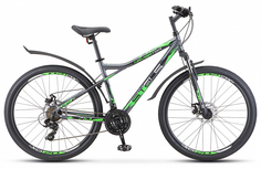 Велосипед STELS Navigator-710 MD 27,5" 2024 16" Антрацитовый/зелёный/чёрный