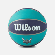 Мяч баскетбольный Wilson NBA Team Tribute Charlotte Hornets, размер 7, сине-голубой