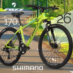 Велосипед FOXX CAIMAN 2024 г, 160-165 см, лимонный