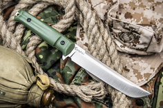 Тактический нож Kizlyar Supreme Senpai в стали AUS-8 с финишем StoneWash Olive