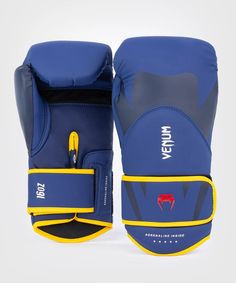 Перчатки боксерские Venum Challenger 4.0 Blue/Yellow (14 унций)
