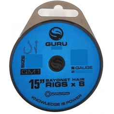 Поводок рыболовный GURU Поводок готовый QM1 Bayonet Ready Rigs 15" 12 0,19мм 8шт
