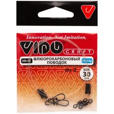 Поводок 2 шт Vido Craft Fluorocarbon fc, 0.60 мм, 16.5 кг, 30 см