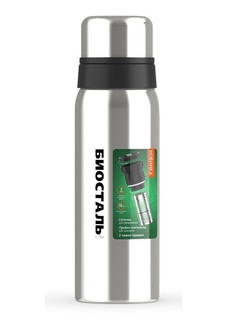 Термос Biostal Охота NBR-750Z (2 чашки, с ситечком) 0.75л, серебристый
