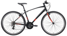 Комфортный велосипед Stark Terros 28.3 V (2024) Чёрный, Оранжевый 16"