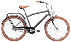 Комфортный велосипед Stark Comfort Man 3-speed (2024) Серый, Чёрный, Коричневый 16"