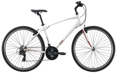 Комфортный велосипед Stark Terros 28.2 V (2024) Белый, Красный, Серый 18"