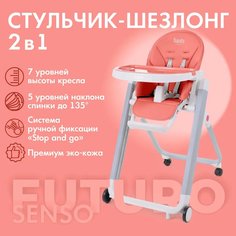 Стульчик для кормления Nuovita Futuro Senso Bianco (Corallo/Коралл)