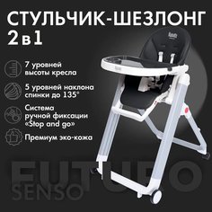 Стульчик для кормления Nuovita Futuro Senso Bianco (Nero/Черный)
